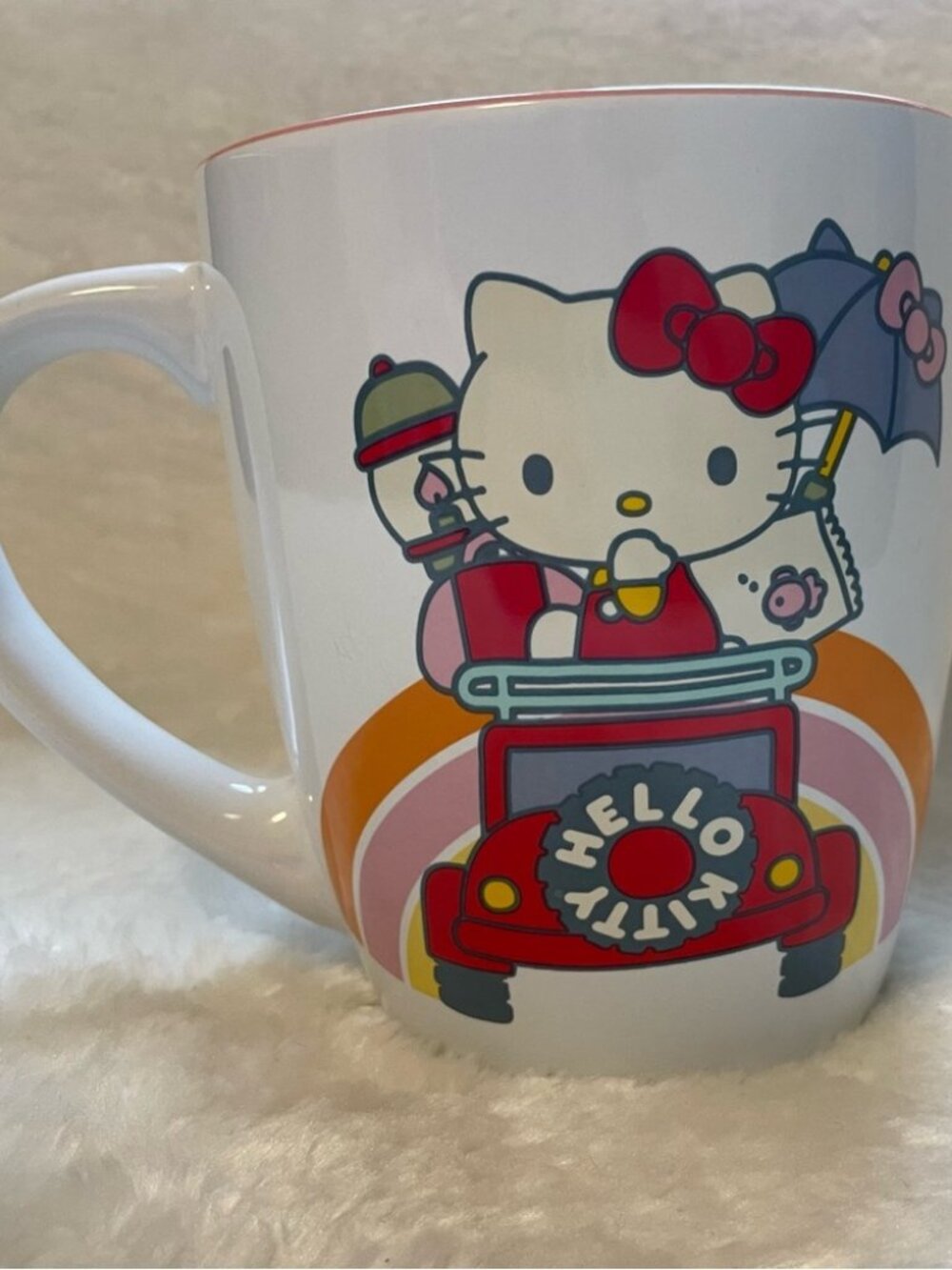 NEW Hello Kitty Jeep Adventure Camper Ceramic Mug 25oz NWT